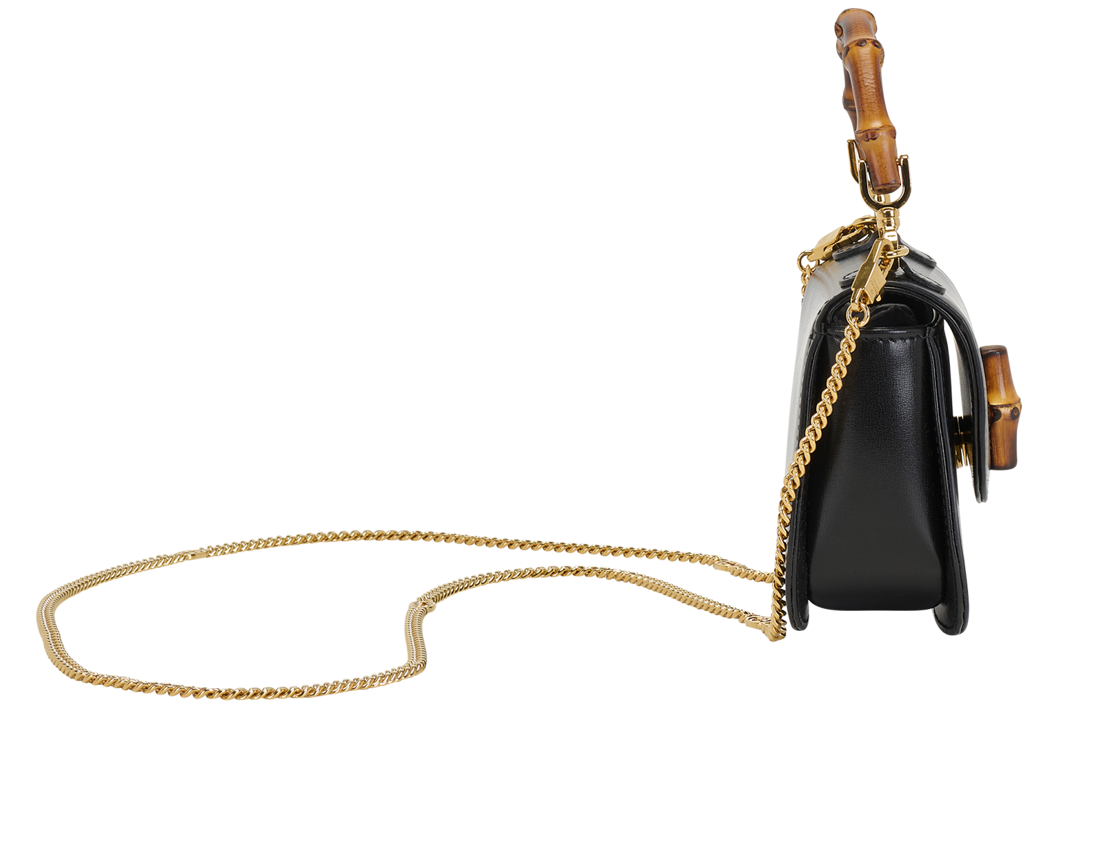 Bamboo 1947 Top Handle, &pound;1,500, Handbags, Black, Leather, Side view